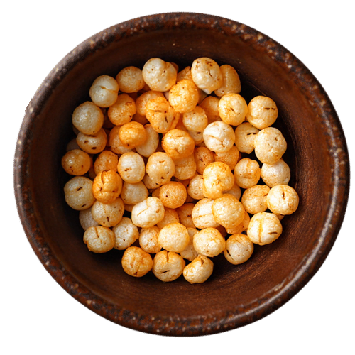 Premium white makhana (fox nuts) from Vedafox Group perfect for healthy snacking and confectionery applications