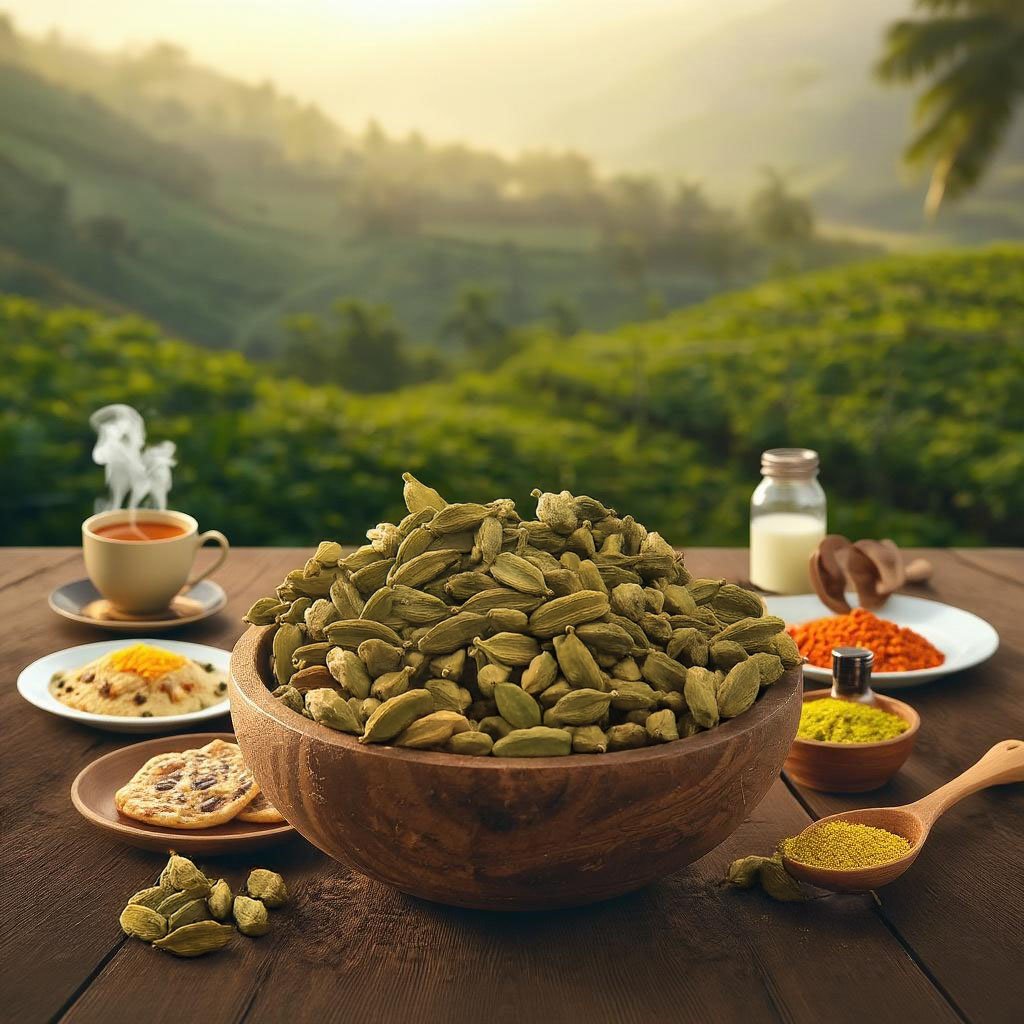 Vedafox Premium Green Cardamom Uses and Applications - Queen of Spices with intense aroma for culinary, beverage, confectionery, and medicinal applications worldwide